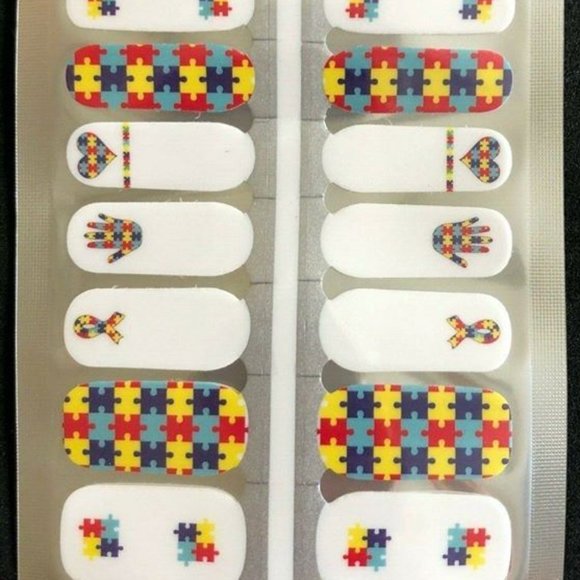 Autism Awareness Nail Strips NEW - Picture 1 of 1